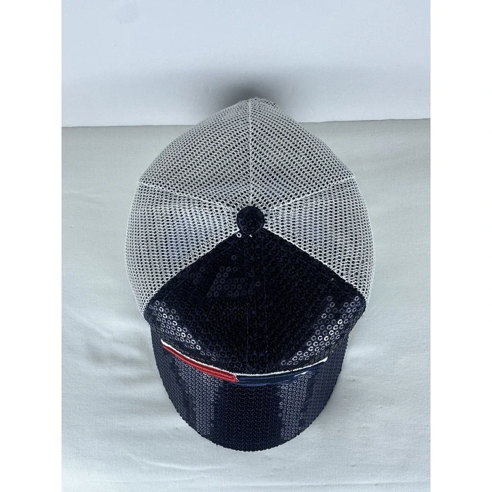 New England Patriots Women's SnapBack Baseball Hat Cap NFL Sequins